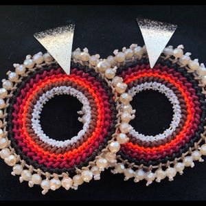 Hand made earrings. Colombian style
